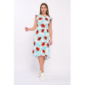 Rochie midi cu model floral