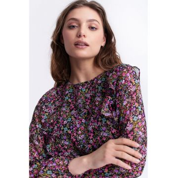 Rochie mini evazata cu imprimeu floral