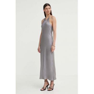 2NDDAY rochie 2ND Alba TT - Fluid Satin culoarea gri, maxi, dreaptă, 2244127222