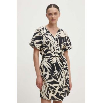 Answear Lab rochie din bumbac culoarea negru, mini, evazată