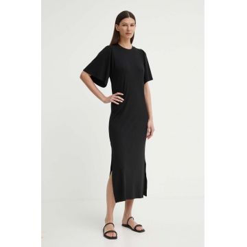 Bruuns Bazaar rochie LuteaBBNathalena dress culoarea negru, maxi, drept, BBW4019