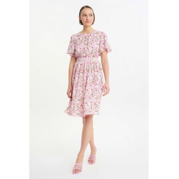 Rochie evazata cu imprimeu floral