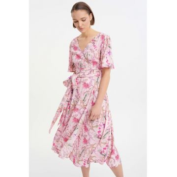 Rochie petrecuta cu imprimeu floral