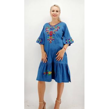 Rochie din Denim traditionala Sanda 58