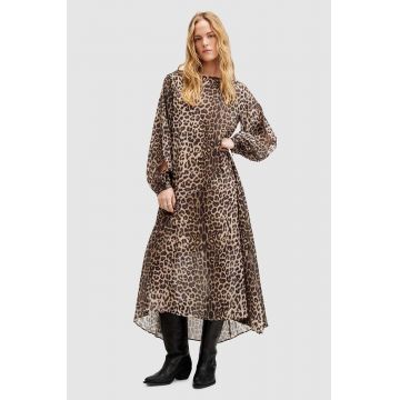 AllSaints rochie JANE LEPPO maxi, evazată, W177DA