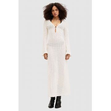 AllSaints rochie KARMA MAXI culoarea alb, maxi, dreaptă, W021DA