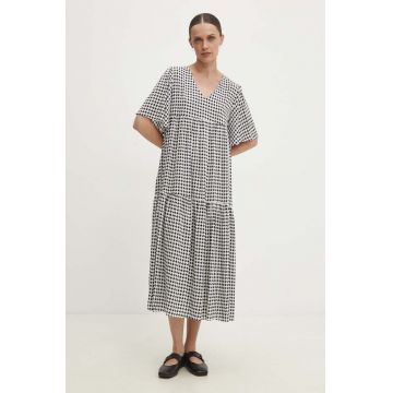 Answear Lab rochie culoarea negru, midi, evazati