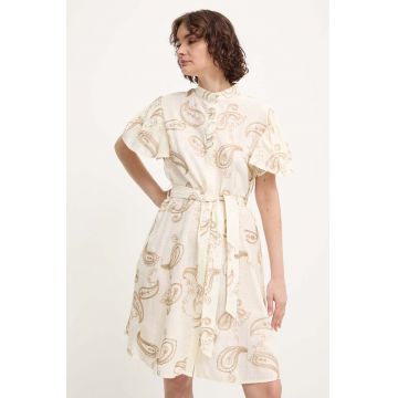 Answear Lab rochie din bumbac culoarea bej, mini, evazati