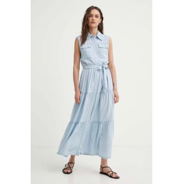 Answear Lab rochie jeans maxi, evazati
