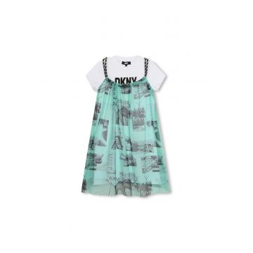 Rochie-tricou cu model stratificat