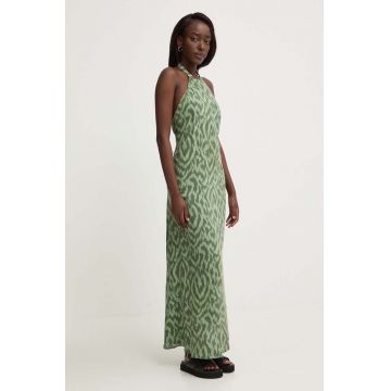 Answear Lab rochie culoarea verde, maxi, evazati
