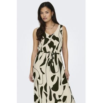 Rochie maxi cu model abstract