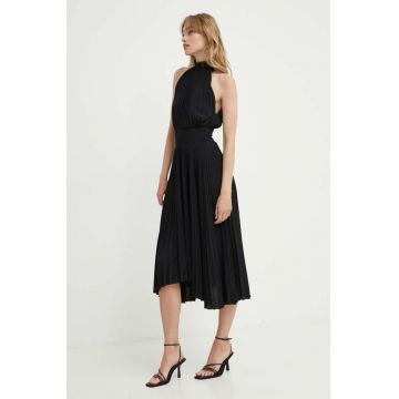 Theory rochie Renzo culoarea negru, midi, evazati, 6CDRS00665