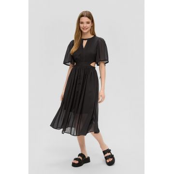 Rochie midi cu decupaje laterale