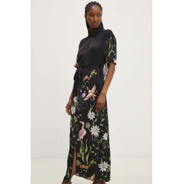 Answear Lab rochie culoarea negru, maxi, drept
