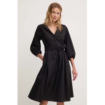 Answear Lab rochie din bumbac culoarea negru, mini, evazati