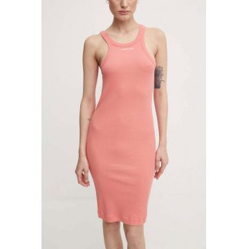 G-Star Raw rochie din bumbac culoarea roz, mini, mulata