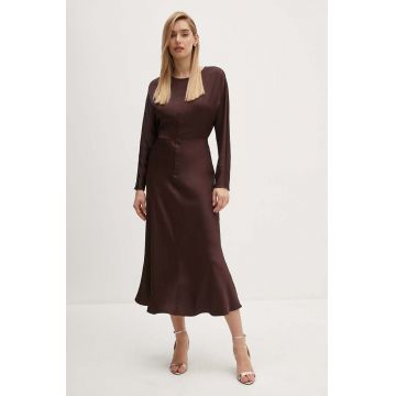 Joop! rochie culoarea maro, midi, drept, 30042881