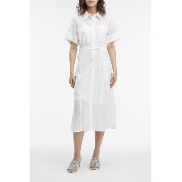 Rochie-camasa midi cu decupaj pe partea din spate
