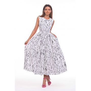 Rochie fara maneci cu buzunare laterale