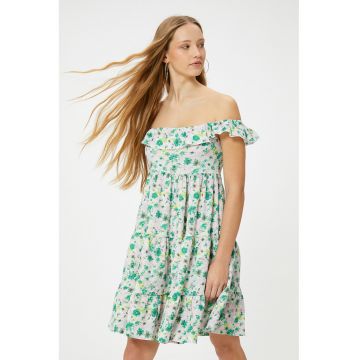 Rochie mini cu decolteu pe umeri