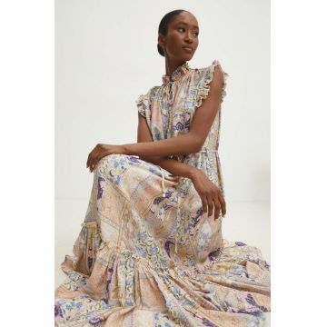 Answear Lab rochie culoarea roz, midi, oversize