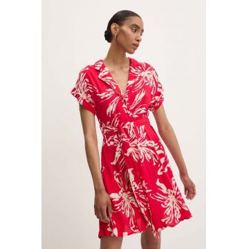 Answear Lab rochie culoarea rosu, mini, evazată
