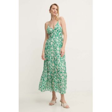 Answear Lab rochie culoarea verde, maxi, evazati
