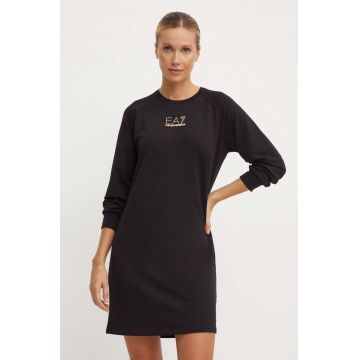 EA7 Emporio Armani rochie culoarea negru, mini, dreaptă, TJ9RZ.6DTA52