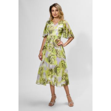 Rochie eleganta Hermione Lime