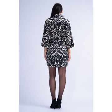 Rochie Mini Tip Camasa cu Print Abstract