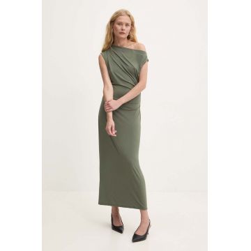 Answear Lab rochie culoarea verde, maxi, mulata