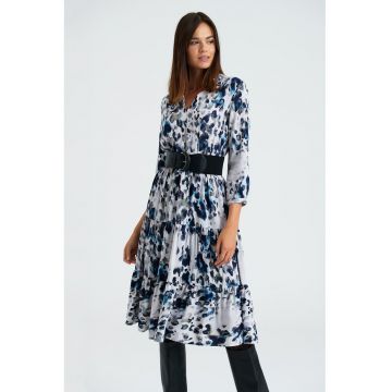 Rochie cu model si guler ascutit