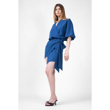 Rochie mini albastra petrecuta