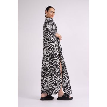 Caftan zebrat cu slituri