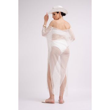 Rochie tip caftan cu franjuri