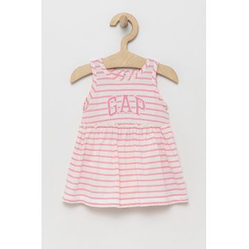 GAP rochie din bumbac pentru copii culoarea roz, mini, evazati