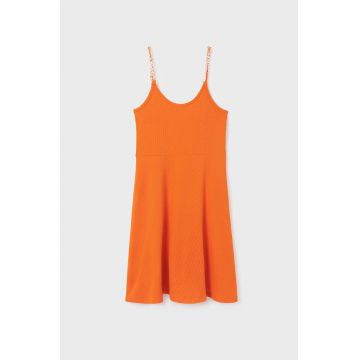 Mayoral rochie culoarea portocaliu, mini, drept