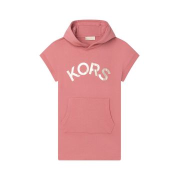 Michael Kors rochie din bumbac pentru copii culoarea roz, mini, drept