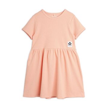 Mini Rodini rochie fete culoarea roz, mini, evazati Mini Rodini rochie fete culoarea roz, mini, evazati