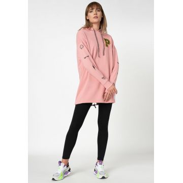 Rochie cu gluga si logo Rochie cu gluga si logo