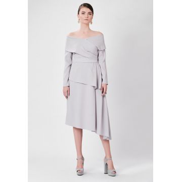 Rochie midi cu decolteu pe umeri Triangle