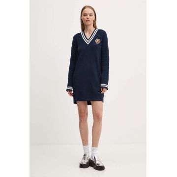 Tommy Jeans rochie culoarea bleumarin, mini, dreaptă, DW0DW19810