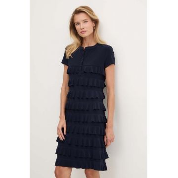 Joseph Ribkoff rochie culoarea albastru marin, mini, drept, 211350