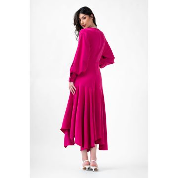 Rochie midi fuchsia