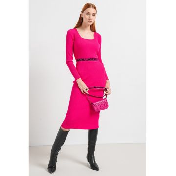 Rochie bodycon cu logo in talie