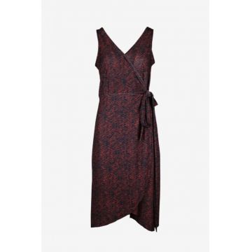 Rochie cu decolteu in V -  Multicolor