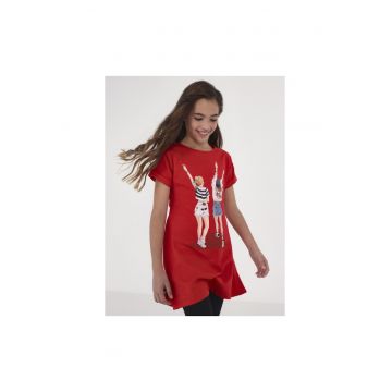 Rochie fete -  302086214 - Bumbac - Rosu
