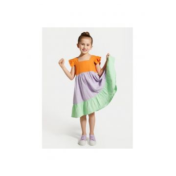 Rochie fete -  50015 - Multicolor - Bumbac