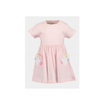 Rochie fete -  303576189 - Roz - Bumbac